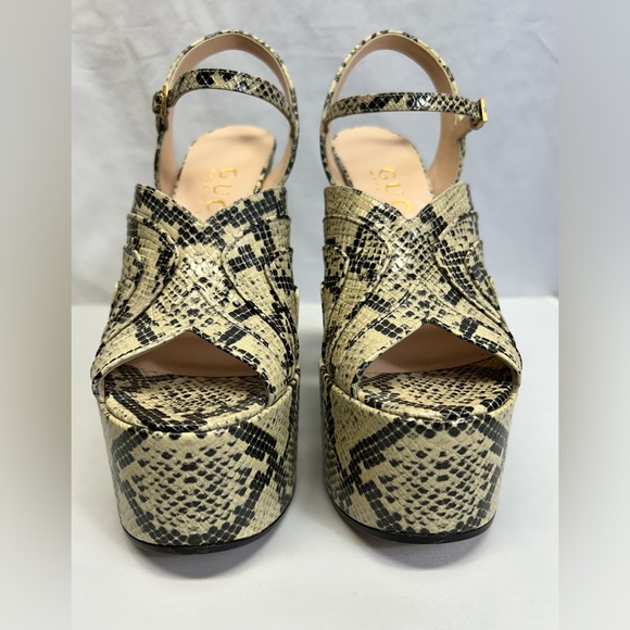 GUCCI
Leather Python Print Platform Sandals 155 - Picture 4 of 10